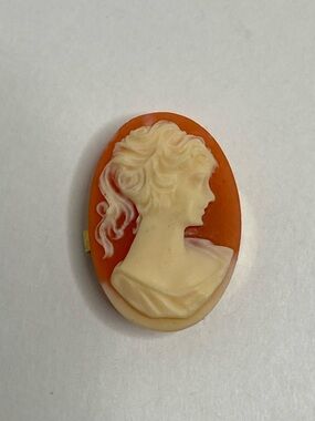 Vintage Cameo Button Cover Lady Profile